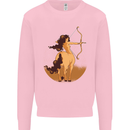 Sagittarius Woman Zodiac Star Sign Kids Sweatshirt Jumper Light Pink