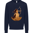 Sagittarius Woman Zodiac Star Sign Kids Sweatshirt Jumper Navy Blue