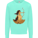 Sagittarius Woman Zodiac Star Sign Kids Sweatshirt Jumper Peppermint