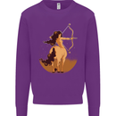 Sagittarius Woman Zodiac Star Sign Kids Sweatshirt Jumper Purple