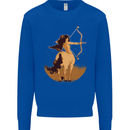 Sagittarius Woman Zodiac Star Sign Kids Sweatshirt Jumper Royal Blue