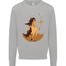 Sagittarius Woman Zodiac Star Sign Kids Sweatshirt Jumper Sports Grey