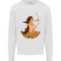 Sagittarius Woman Zodiac Star Sign Kids Sweatshirt Jumper White