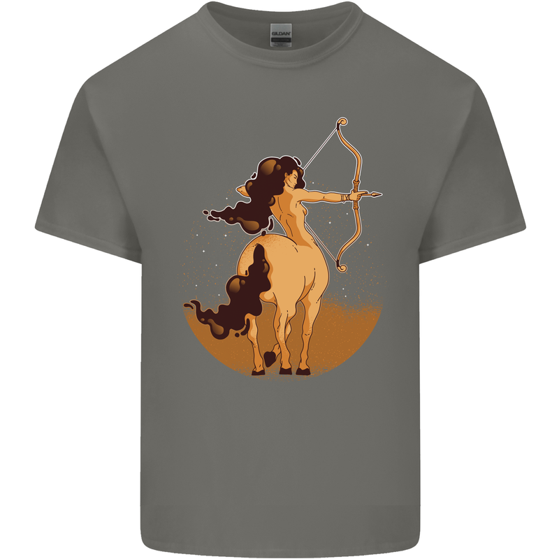 Sagittarius Woman Zodiac Star Sign Kids T-Shirt Childrens Charcoal