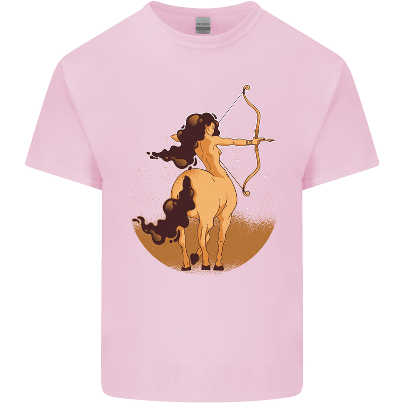 Sagittarius Woman Zodiac Star Sign Kids T-Shirt Childrens Light Pink