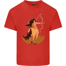 Sagittarius Woman Zodiac Star Sign Kids T-Shirt Childrens Red