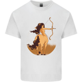 Sagittarius Woman Zodiac Star Sign Kids T-Shirt Childrens White