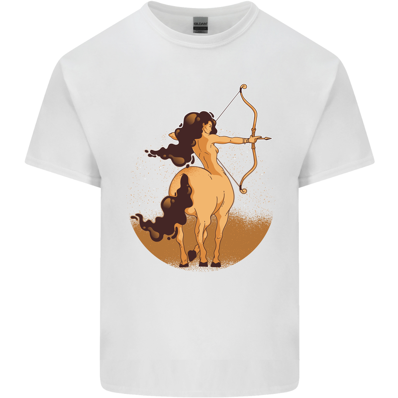 Sagittarius Woman Zodiac Star Sign Kids T-Shirt Childrens White