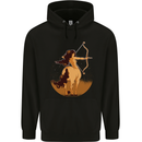Sagittarius Woman Zodiac Star Sign Mens 80% Cotton Hoodie Black