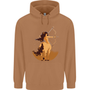Sagittarius Woman Zodiac Star Sign Mens 80% Cotton Hoodie Caramel Latte