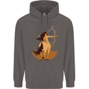 Sagittarius Woman Zodiac Star Sign Mens 80% Cotton Hoodie Charcoal