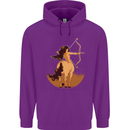 Sagittarius Woman Zodiac Star Sign Mens 80% Cotton Hoodie Purple