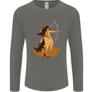 Sagittarius Woman Zodiac Star Sign Mens Long Sleeve T-Shirt Charcoal