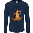Sagittarius Woman Zodiac Star Sign Mens Long Sleeve T-Shirt Navy Blue