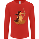 Sagittarius Woman Zodiac Star Sign Mens Long Sleeve T-Shirt Red