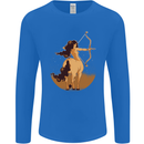 Sagittarius Woman Zodiac Star Sign Mens Long Sleeve T-Shirt Royal Blue