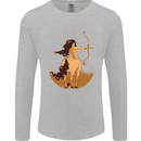 Sagittarius Woman Zodiac Star Sign Mens Long Sleeve T-Shirt Sports Grey