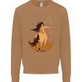 Sagittarius Woman Zodiac Star Sign Mens Sweatshirt Jumper Caramel Latte