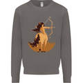 Sagittarius Woman Zodiac Star Sign Mens Sweatshirt Jumper Charcoal