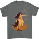 Sagittarius Woman Zodiac Star Sign Mens T-Shirt 100% Cotton Charcoal