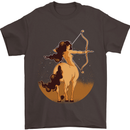 Sagittarius Woman Zodiac Star Sign Mens T-Shirt 100% Cotton Dark Chocolate