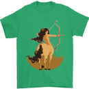 Sagittarius Woman Zodiac Star Sign Mens T-Shirt 100% Cotton Irish Green