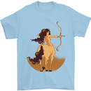Sagittarius Woman Zodiac Star Sign Mens T-Shirt 100% Cotton Light Blue