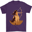 Sagittarius Woman Zodiac Star Sign Mens T-Shirt 100% Cotton Purple