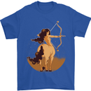 Sagittarius Woman Zodiac Star Sign Mens T-Shirt 100% Cotton Royal Blue
