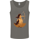 Sagittarius Woman Zodiac Star Sign Mens Vest Tank Top Charcoal