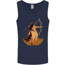 Sagittarius Woman Zodiac Star Sign Mens Vest Tank Top Navy Blue