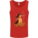 Sagittarius Woman Zodiac Star Sign Mens Vest Tank Top Red