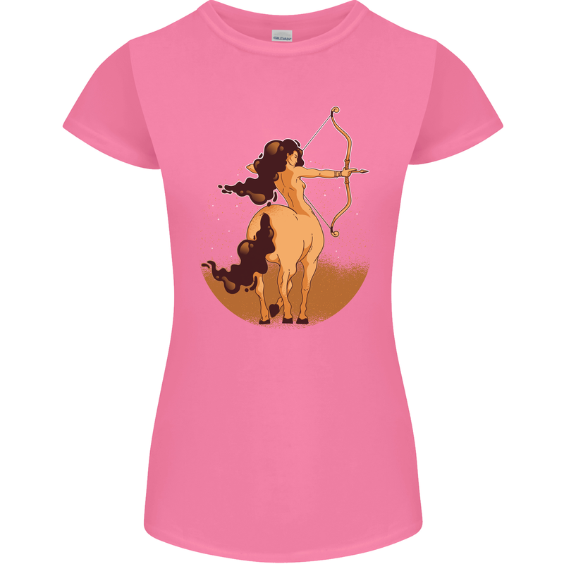 Sagittarius Woman Zodiac Star Sign Womens Petite Cut T-Shirt Azalea