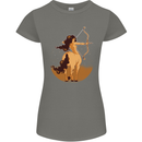 Sagittarius Woman Zodiac Star Sign Womens Petite Cut T-Shirt Charcoal