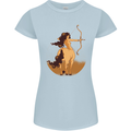 Sagittarius Woman Zodiac Star Sign Womens Petite Cut T-Shirt Light Blue