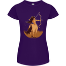 Sagittarius Woman Zodiac Star Sign Womens Petite Cut T-Shirt Purple