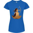 Sagittarius Woman Zodiac Star Sign Womens Petite Cut T-Shirt Royal Blue
