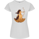 Sagittarius Woman Zodiac Star Sign Womens Petite Cut T-Shirt White