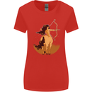 Sagittarius Woman Zodiac Star Sign Womens Wider Cut T-Shirt Red