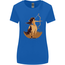 Sagittarius Woman Zodiac Star Sign Womens Wider Cut T-Shirt Royal Blue