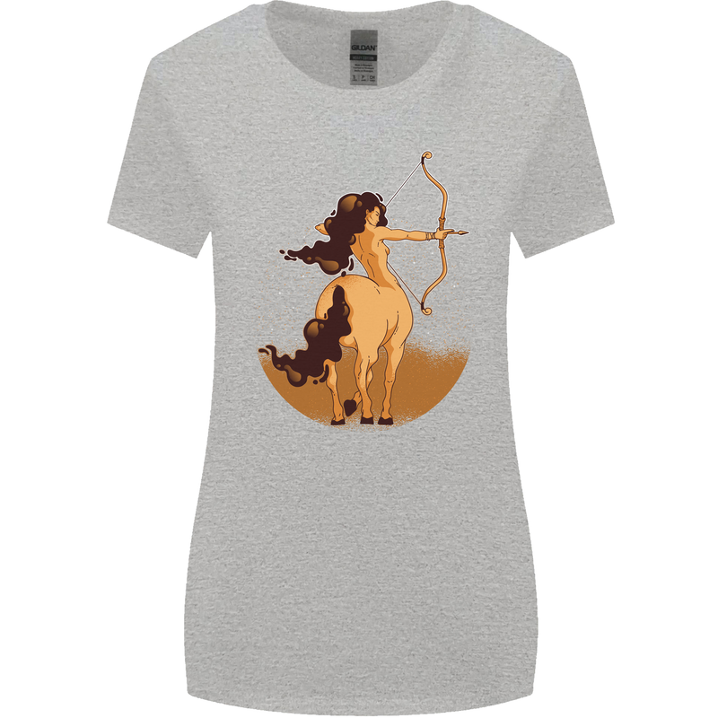 Sagittarius Woman Zodiac Star Sign Womens Wider Cut T-Shirt Sports Grey