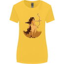 Sagittarius Woman Zodiac Star Sign Womens Wider Cut T-Shirt Yellow