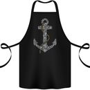 Sailing Anchor Sailor Boat Captain Ship Cotton Apron 100% Organic Black