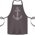 Sailing Anchor Sailor Boat Captain Ship Cotton Apron 100% Organic Dark Grey