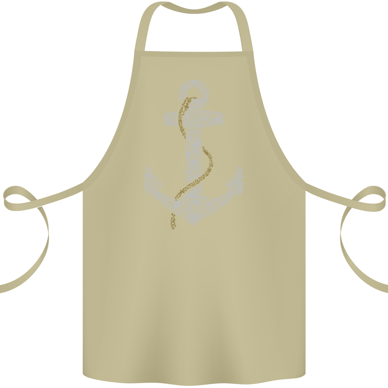 Sailing Anchor Sailor Boat Captain Ship Cotton Apron 100% Organic Khaki