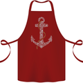 Sailing Anchor Sailor Boat Captain Ship Cotton Apron 100% Organic Maroon
