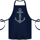 Sailing Anchor Sailor Boat Captain Ship Cotton Apron 100% Organic Navy Blue