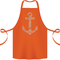 Sailing Anchor Sailor Boat Captain Ship Cotton Apron 100% Organic Orange