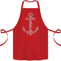 Sailing Anchor Sailor Boat Captain Ship Cotton Apron 100% Organic Red