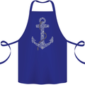 Sailing Anchor Sailor Boat Captain Ship Cotton Apron 100% Organic Royal Blue